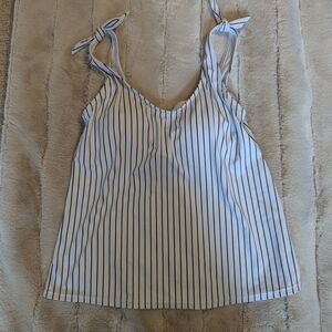 Nautical Striped Swim Camisole with Tie Straps